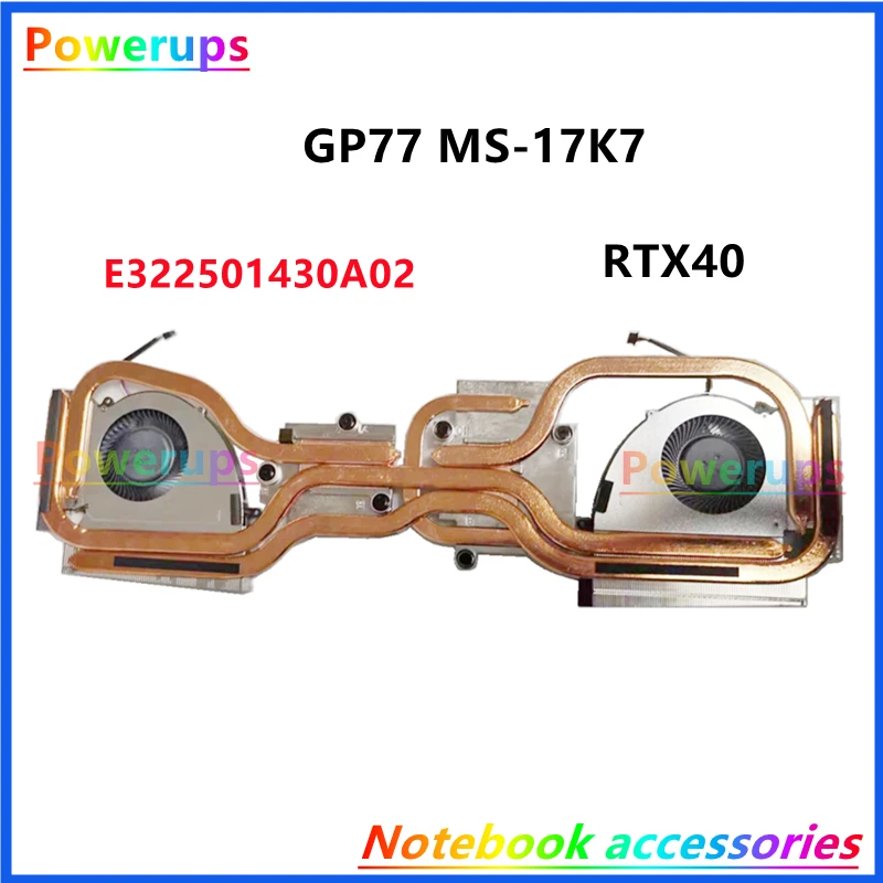 New Original Laptop CPU/GPU Cooler Heatsink&Fan For MSI Vector GP77 13V MS-17K7 RTX40 E322-501430-A02 BAPD1A010SHL-N452 N451