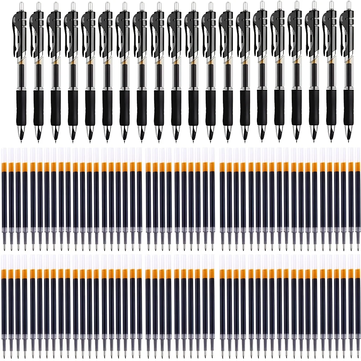 

120pcs Black Gel Pens That Retract, Featuring 0.5Mm Ink Suitable for School And Office Use, with a Fine Point for Smooth Writing