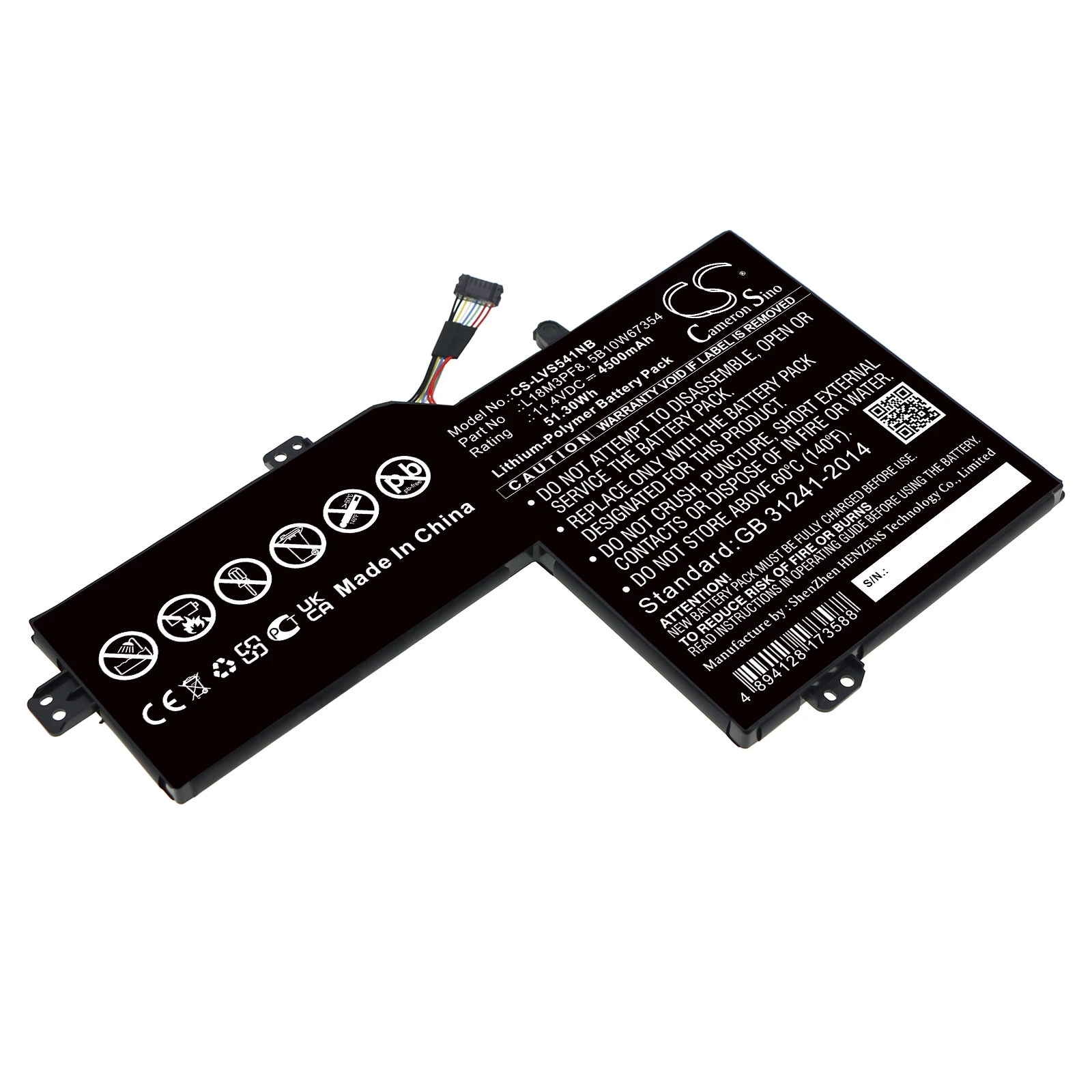 CS Notebook Laptop Battery for Lenovo Ideapad S540-15iml 81ng001kau 81ne003xge S540 15 81ng00bjar Fits 5B10W67354 L18M3PF8