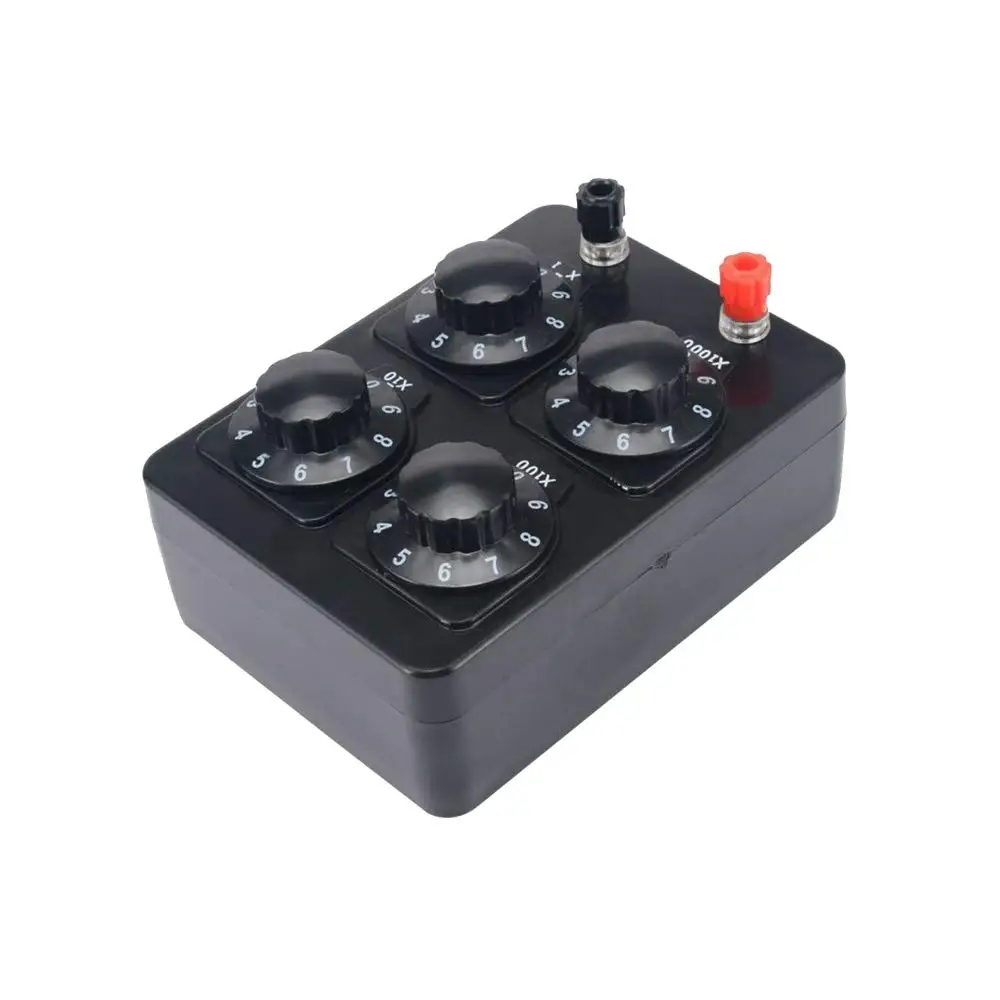 0-9999 Ohm Simple Resistance Box Precision Variable Resistor for Physics Experiment Teaching