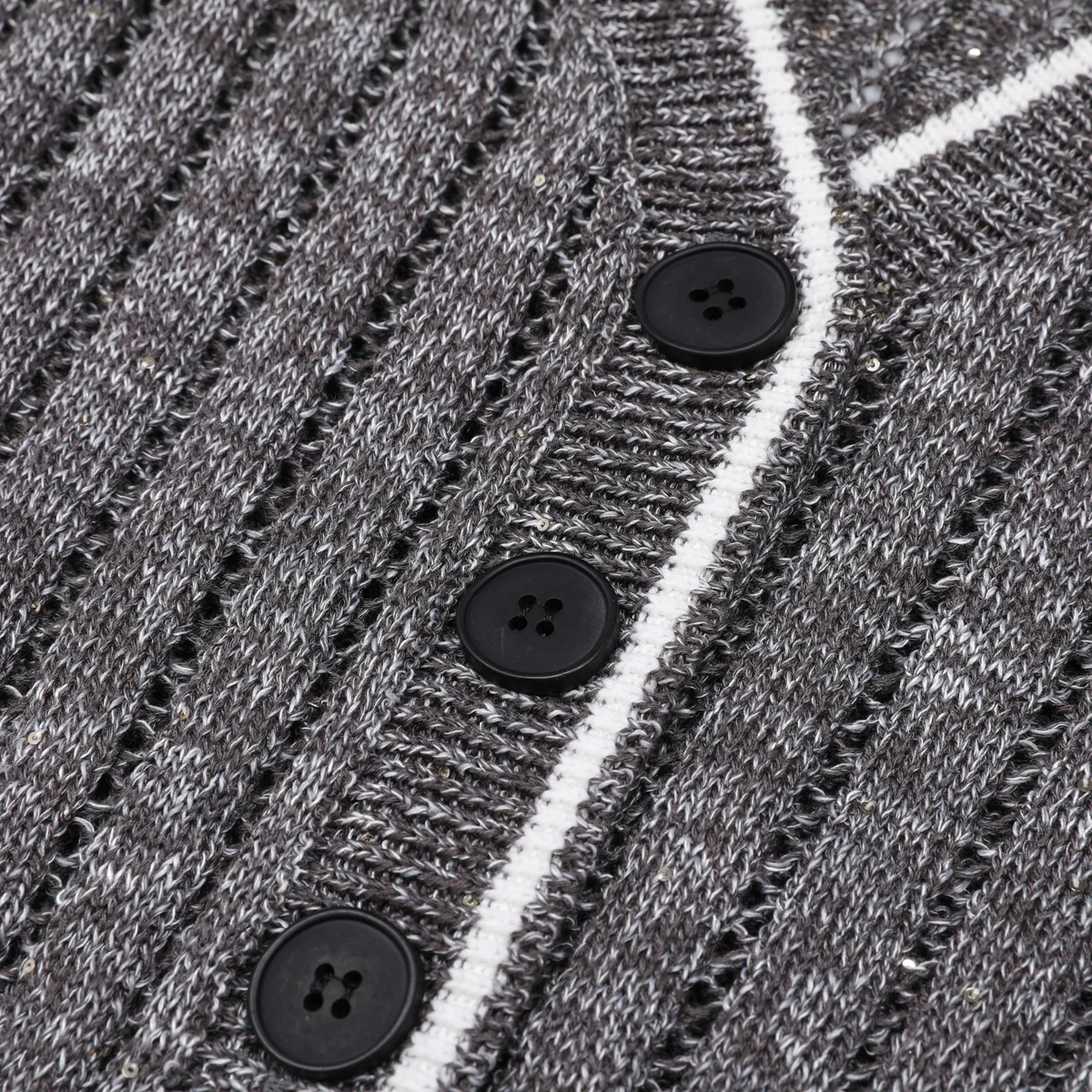 High Quality Spring And Autumn New Style Temperament Socialite V-neck Shiny Silk Color Blocked Jacket Women's Cardigan