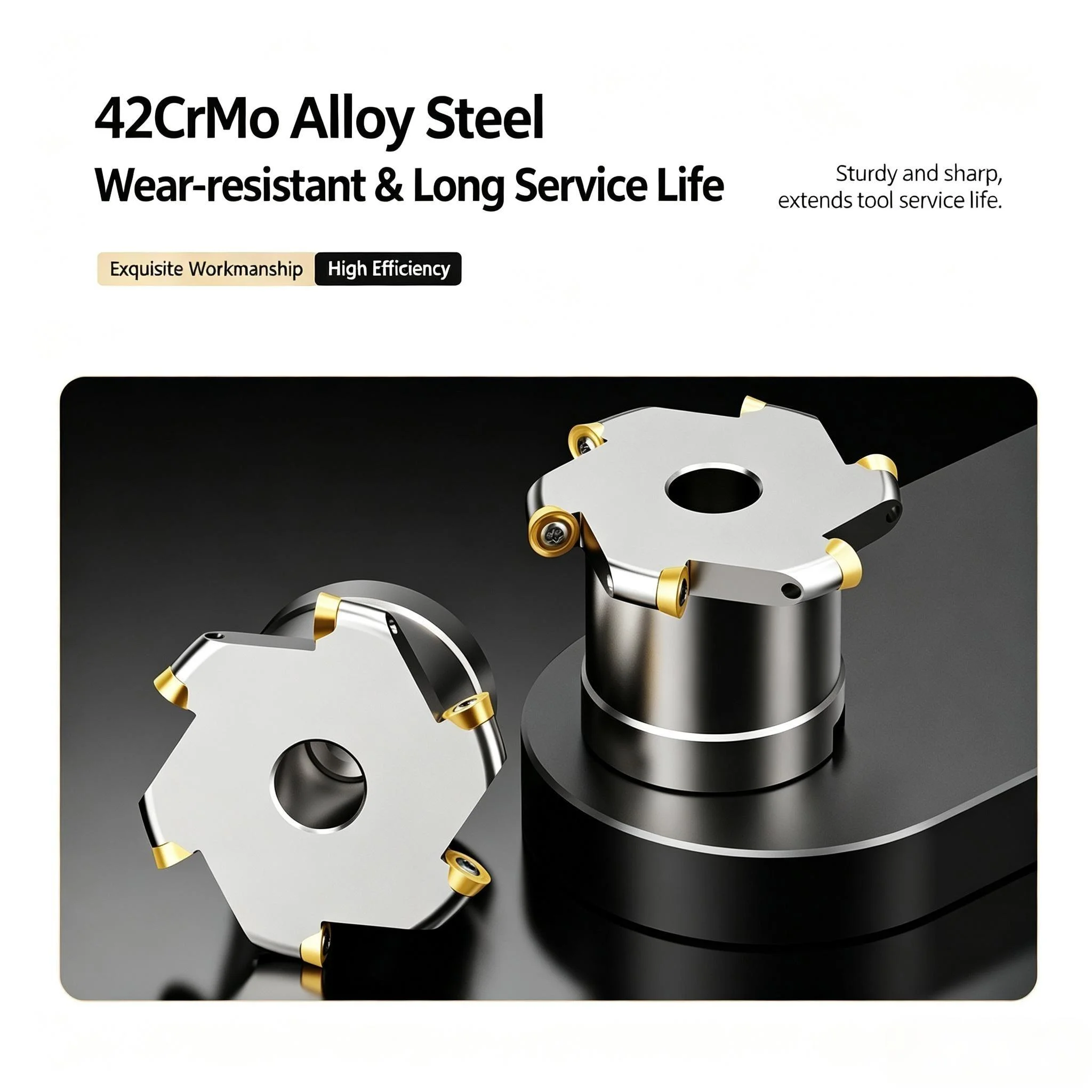 TMR Series T-Type Round Nose Milling Cutter Head 42CrMo Alloy Steel For T Arc Grooving CNC Milling Tool Disc Fit UI Thread Inser