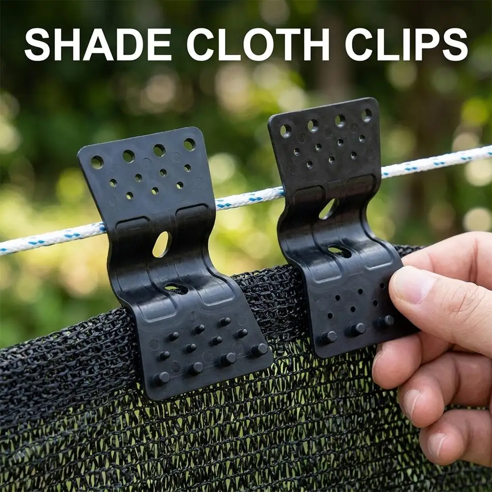 50Pcs Sun Shade Net Clips Butterfly Type Greenhouse Film Clip Garden Agriculture Tools Anti-hail Net Hook Instant Grommet
