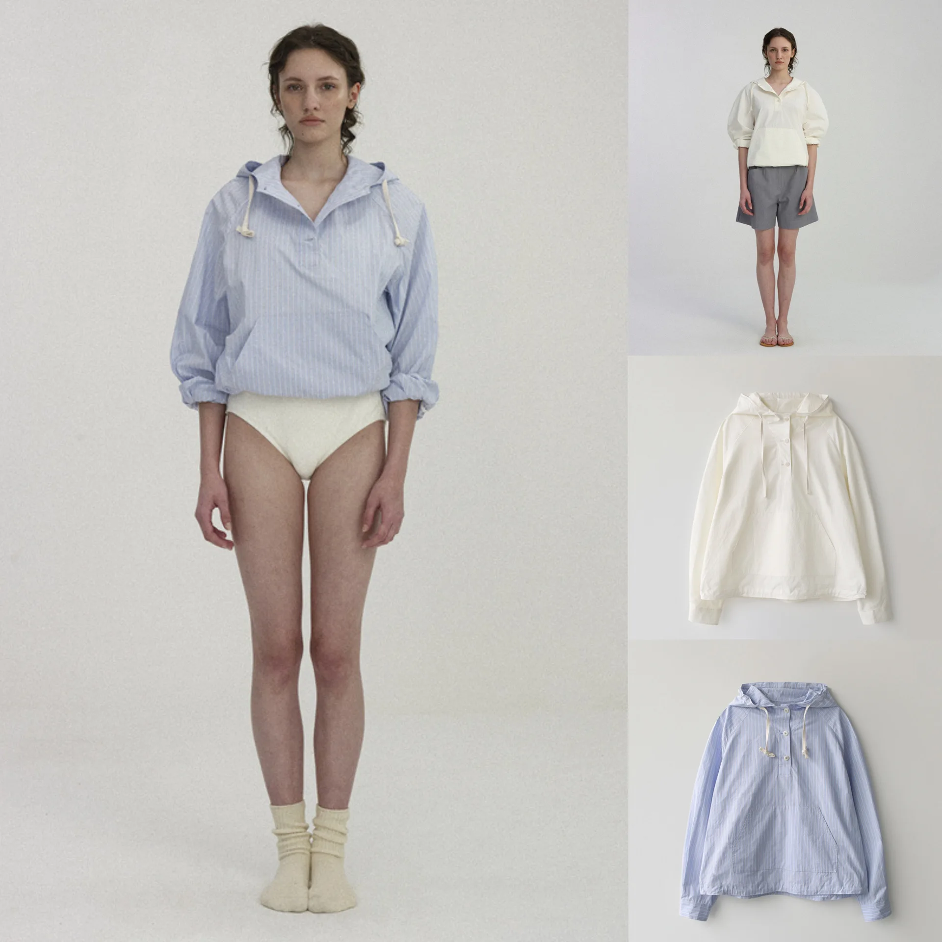 

Весна 202, длинный свек в полоску с капюшоном из органического хлопка и открытым узором, женский свободный крой, цельный комбинезон, обычный Le...