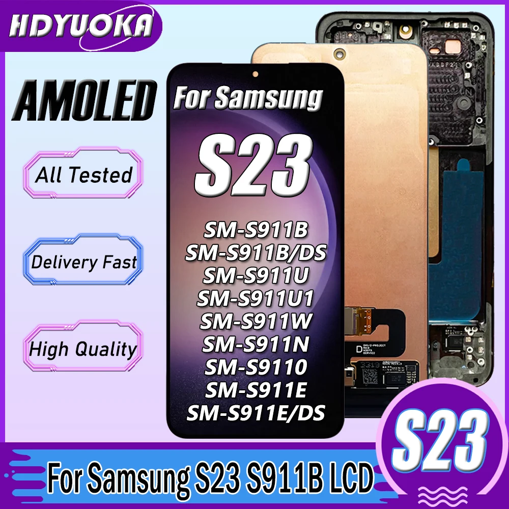 6.1'' AMOLED For Samsung S23 5G LCD S911 SM-S911B S911U S911E