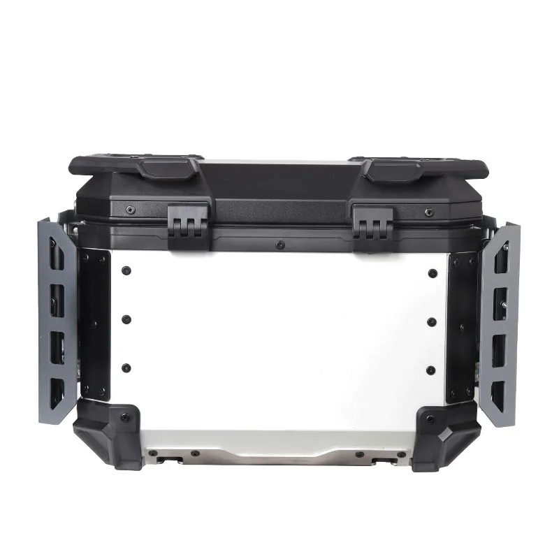 Motorcycle trunk Multifunctional armored black and white aluminum combined trunk Scooter trunk