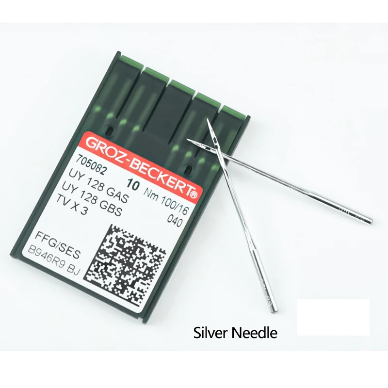 100 PCS Sewing Machine Needles GROZ-BECKERT UY128 GAS Three Needle Five Thread Machine Needle Titanium Plated Anti Overheating