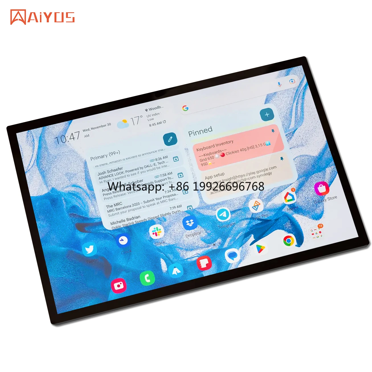 Full-HD 15,6-inch touchscreen digitale signage POE Android POS-bestelkiosk Aan de muur gemonteerde slimme retailconferentie-displayoplossing