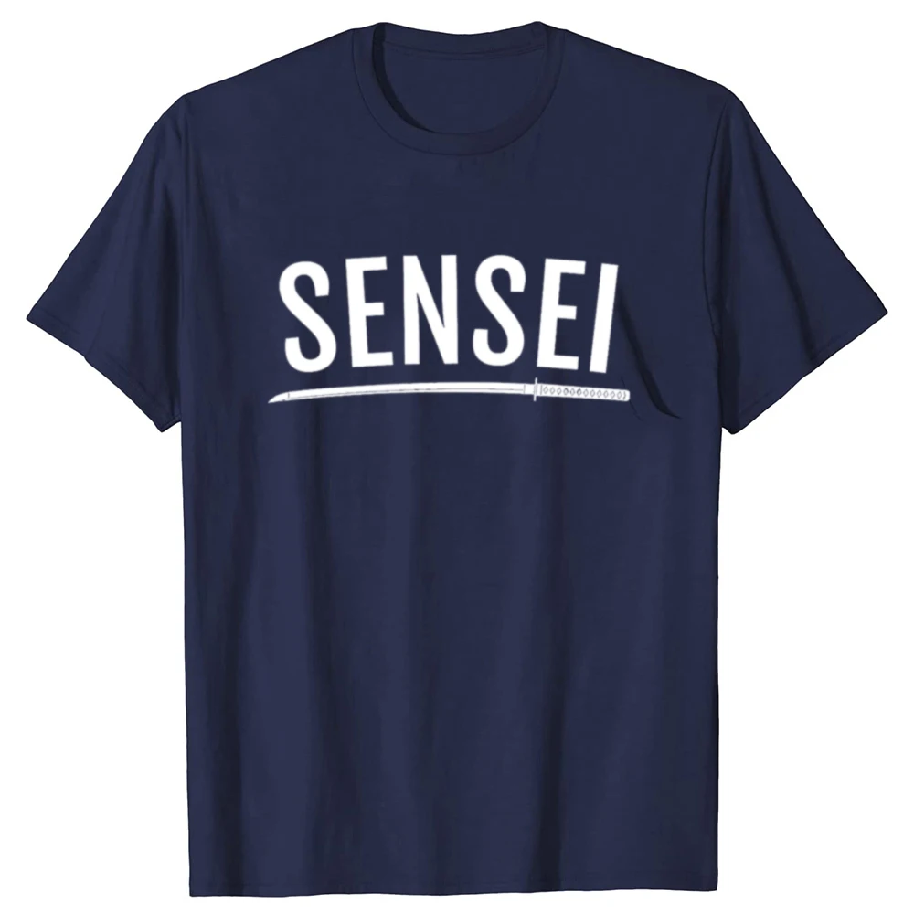 Funny Sensei Graphic T-shirts Men Women's Fashion Casual Tshirt 100% Cotton Loose Oversized Aikido Kendo Karate Judo T Shirt