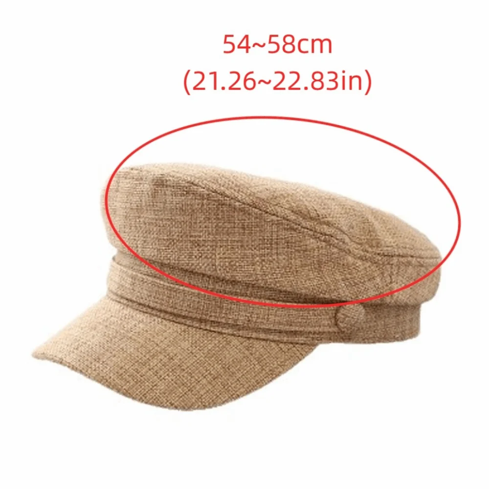 Vintage Cotton Linen Fashion Octagonal Cap Retro Visor Hats Ladies Flat Cap Artist Hat Korean Style Navy Hats Travel