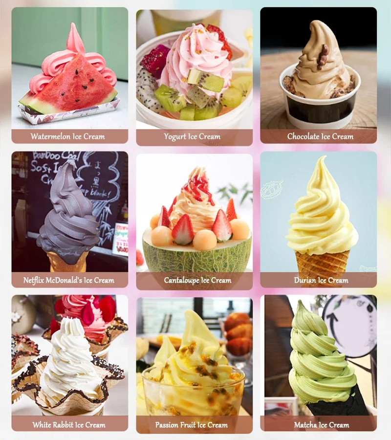 Automatic Ice Cream Maker Machine Roll Soft Serve Hard Household Small Full Sorbet Fruit Dessert Yogurt Ice Maker