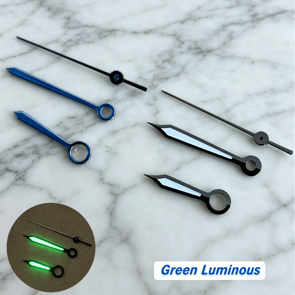 Blue Black Watch Hand Luminous Watches Needle Watch Parts Repair Parts for NH35/ NH36/ 4R/ 7S Movements Replacement