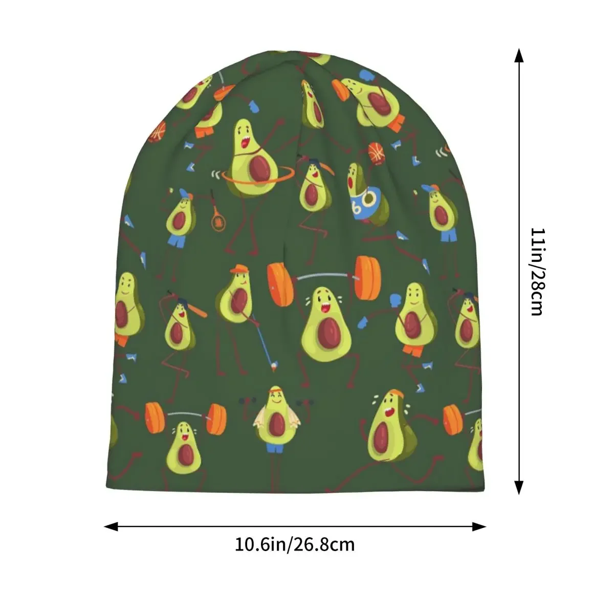 Avocardio Avocado Cardio Warm Knitted Cap Fashion Bonnet Hat Autumn Winter Outdoor Beanies Hats for Men Women Adult