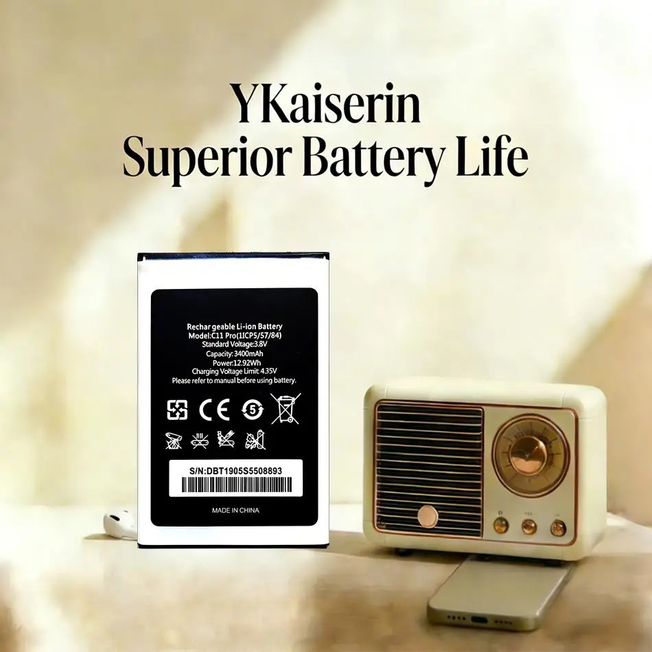 

Высокопроизводительная сменная батарея премиум-класса емкостью 3400 мАч для мобильного телефона Oukitel C11 Pro