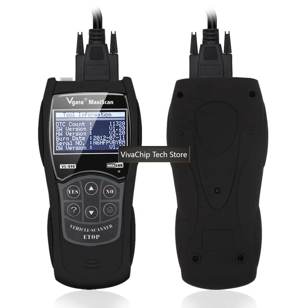 VivaCTVGATE VS890 OBD2 Code Reader Car Scanner Multi-language And Car Diagnostic Tool Hebrew Scanner