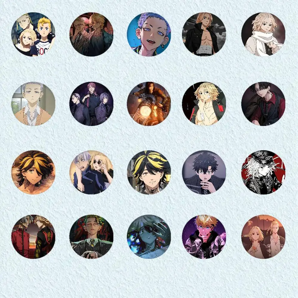 T-Tokyo R-Revengers Abzeichen Mode Neuer Hip-Hop Vielseitiger Runder Metall-Pin Cartoon-Anstecker Geschenk Großhandel