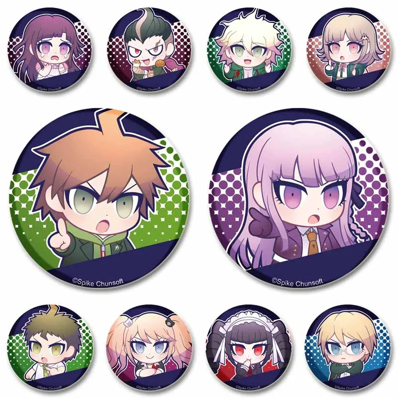 58mm Anime Danganronpa Enamel Pin Handmade Brooch for Clothes Cartoon Cosplay Badge Backpack Decoration Jewelry Children\'s Gift