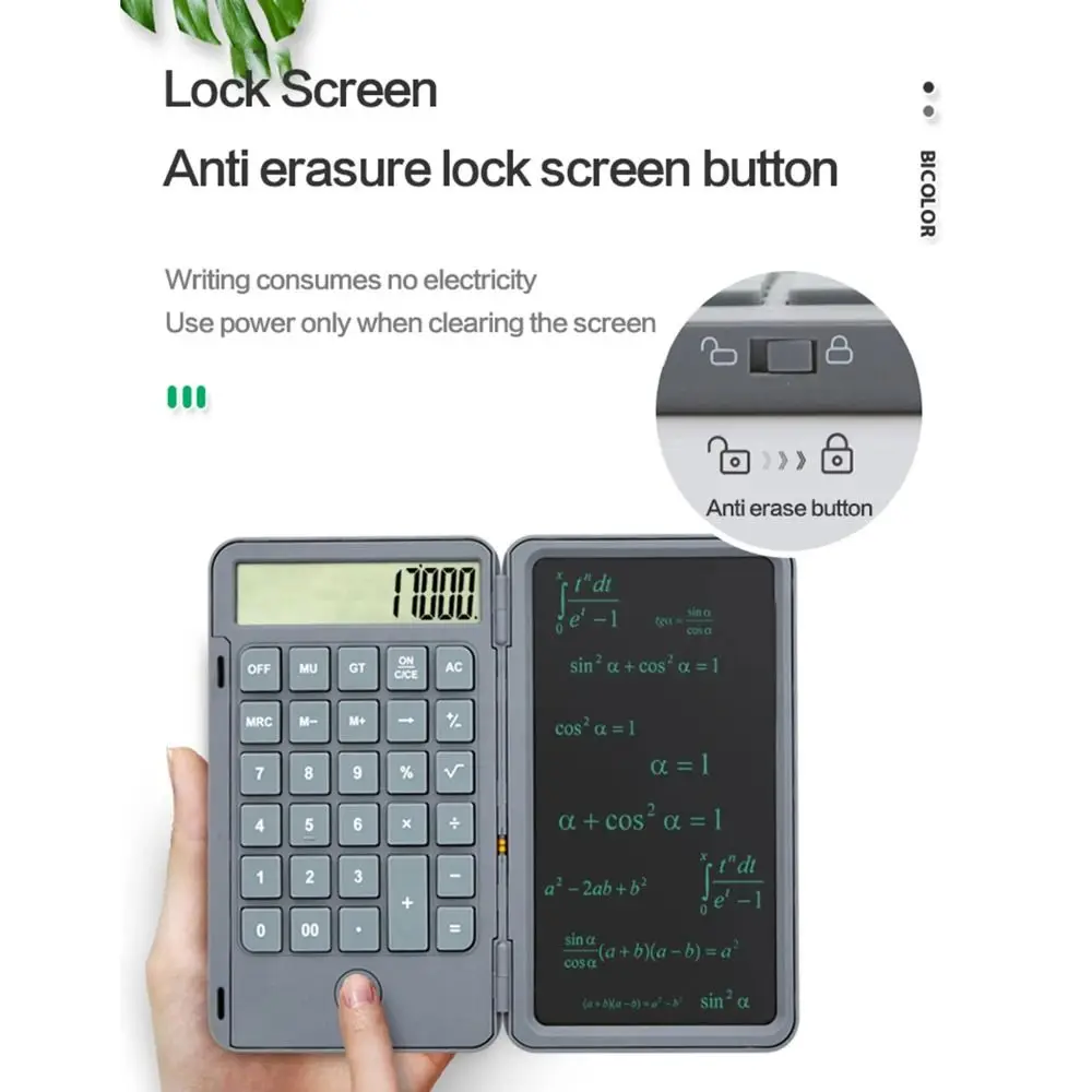 2in1 Scientific Calculator Large Screen Display Erasable Function Calculators with Tablet Portable Practical