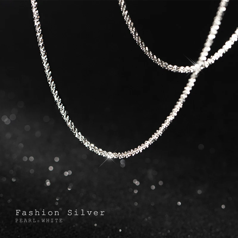 Modian Dazzling Simple Adjustable Necklace for Women Girls 925 Sterling Silver Luxury Brand Jewelry 2024 New Mode Accessories