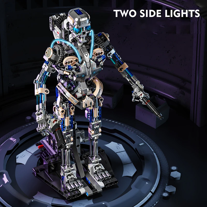 روبوت اللبنات التماثيل التجمع نموذج تكنولوجيا الإضاءة العقاب الهيكل العظمي المعاقب Mecha ألعاب أطفال لعيد ميلاد