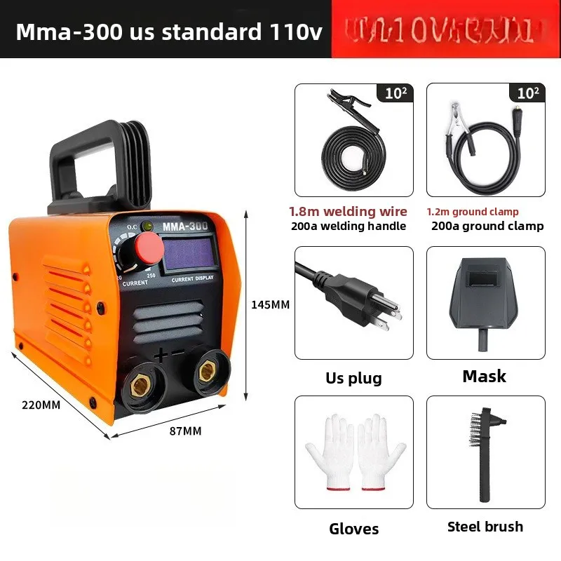 Mesin las MMA-250 standar Eropa 220v standar AS 110 mesin las rumah tangga kecil Amerika Utara.