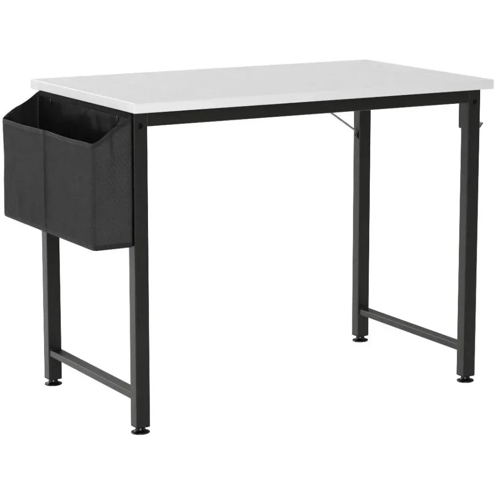 Small Computer Desk White Writing Table for Home Office Small Spaces 31 Inch Modern Student Study Laptop PC Writing Desks