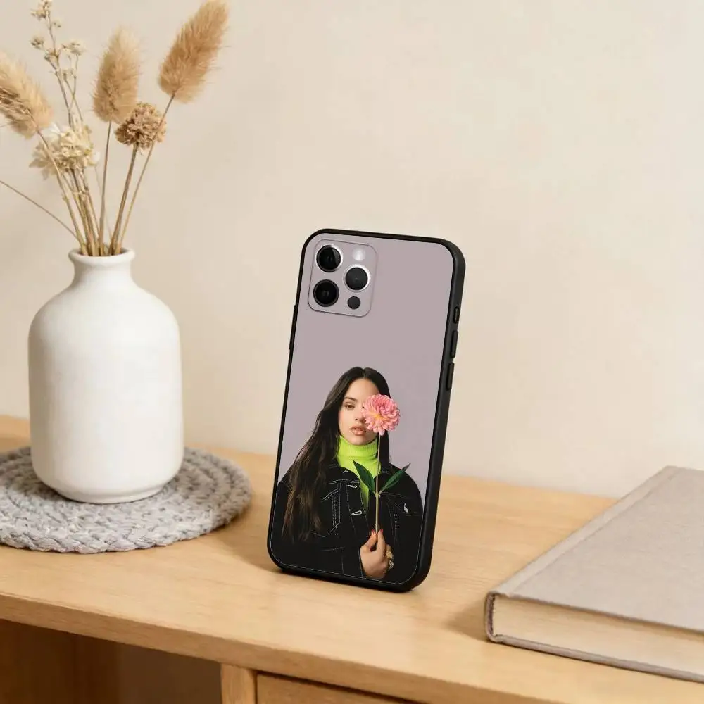 حافظة هاتف R-Rosalia-Singer-Motomami لهاتف iPhone 17,16,15,14,13,12,11 Plus,Pro Max,XS,غطاء أسود من السيليكون الناعم