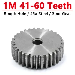 1pc Spur Gear 1M 41 42 43 44 45 46 47 48 49 50 51 52 53 54 55 56 57 58 59 60 Teeth 45# Steel 1 Module Cylindrical Flat Gear