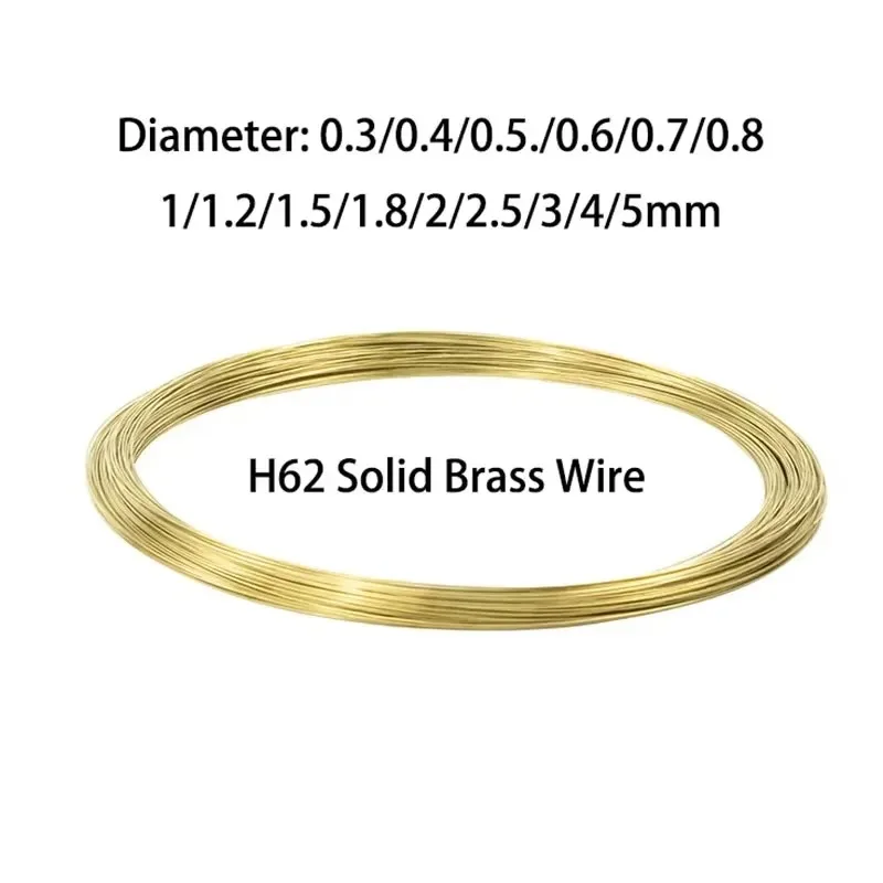 

1/2/5/10Meter Solid Brass Wire 0.3mm 0.5mm 0.7mm 1mm 1.2mm 2mm 2.5mm 3mm 4mm 5mm For DIY Jewelry Making Craft