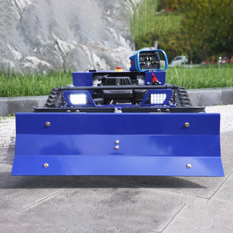 Customized CE/EPA Certified Self-Propelled Remote Control Lawn Mower Fuel-efficient With Snow Plow Home Commercial