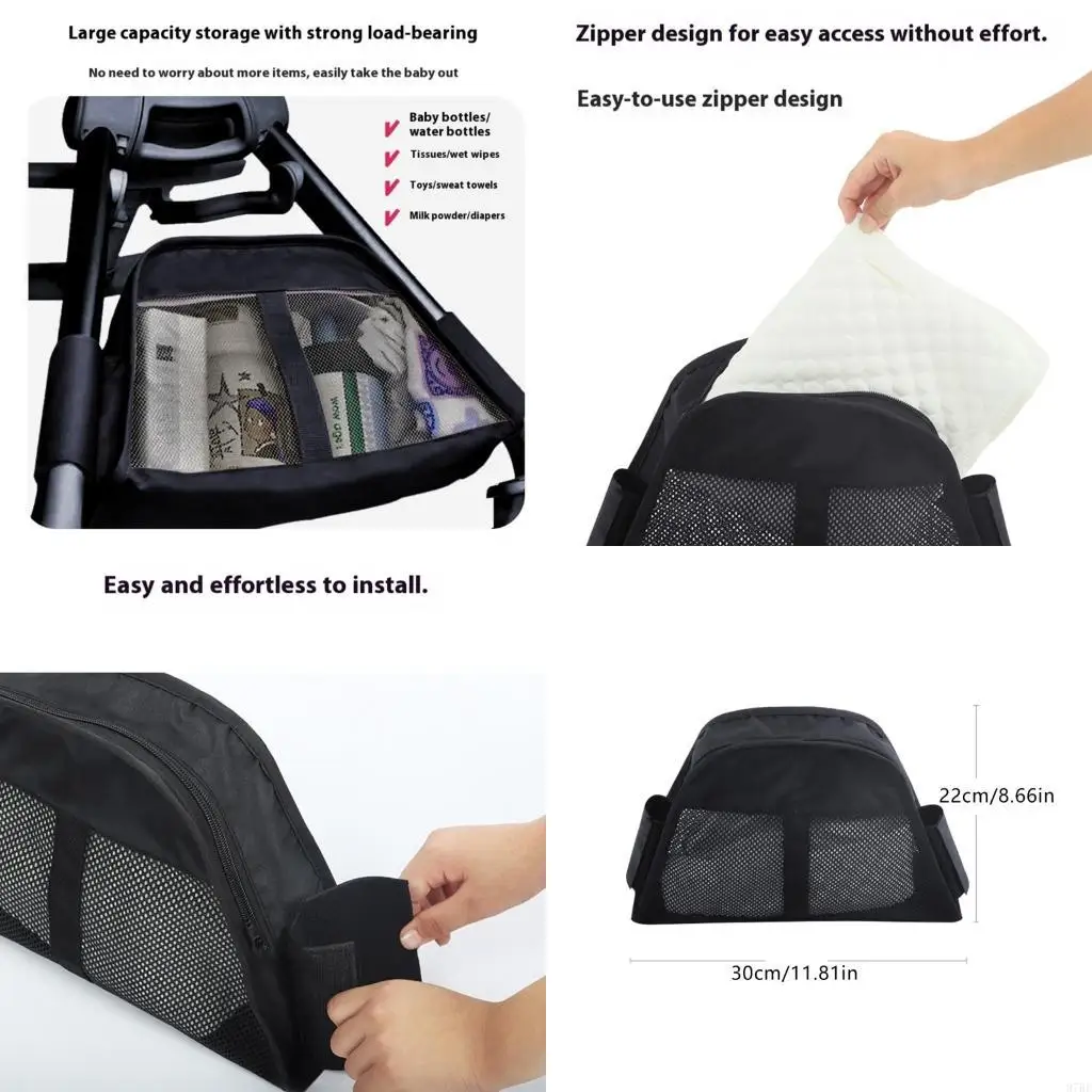 

97BE Fashionable Baby Pram Organiser Oxford Cloth Travel Essential Case Bag