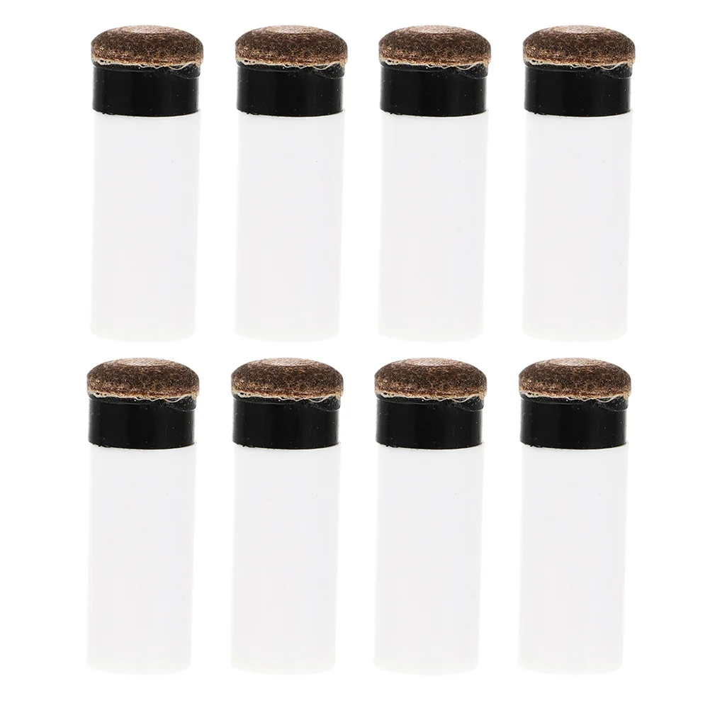 

8Pcs Screw on Pool Cue Tips Billiard Accessory Durable Ferrule Extended Design Easy Install Pool Stick Tips Replacement Kit