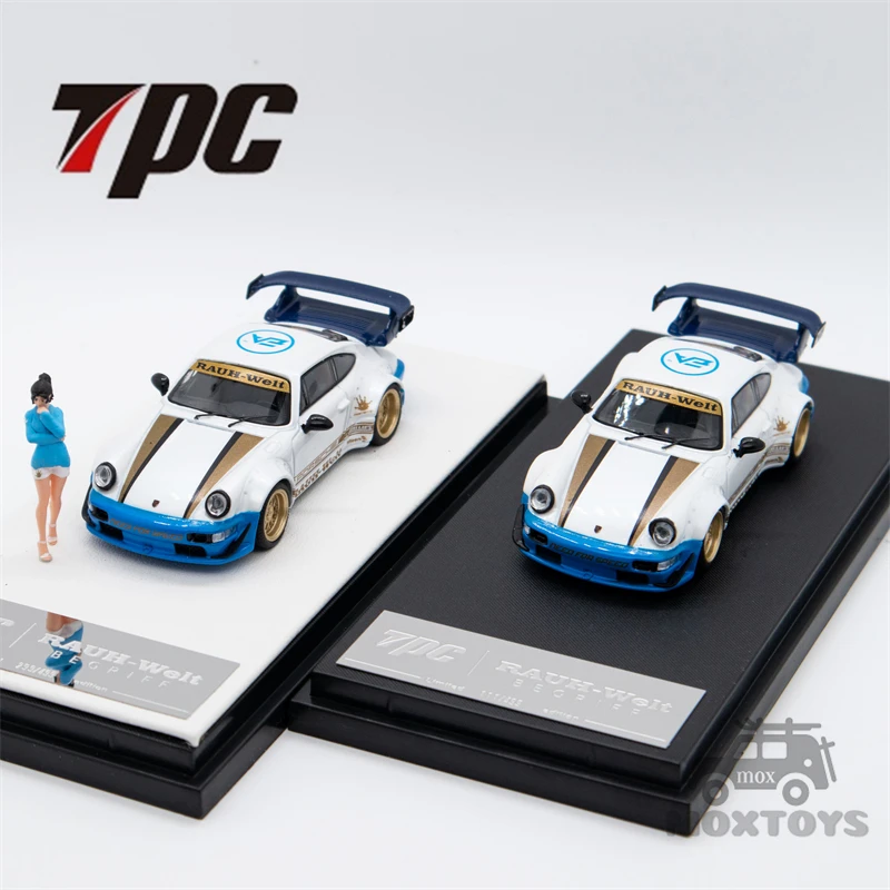 

TPC 1:64 RWB964 Pearl White ordinary/Luxury with figure limited499 Diecast Model Car