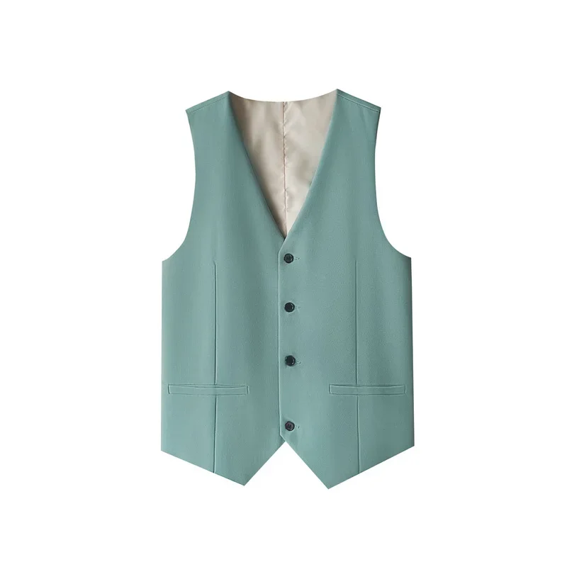 

Fashionable Single-breasted Suit Vests for Men ，Casual Business Cardigan for Men，vest for Office，Elegant Man Suit