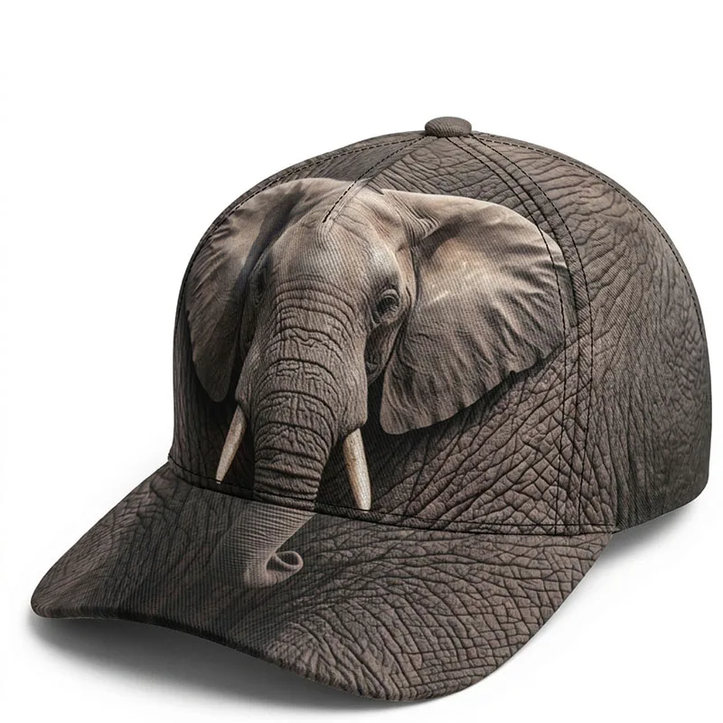 Elephant Custom Baseball Caps Ellie Gentle Giant Ears Ash Buddy Tusk Hip Hop Hat Trucker Flat brim Breathable Adjustable Outdoor