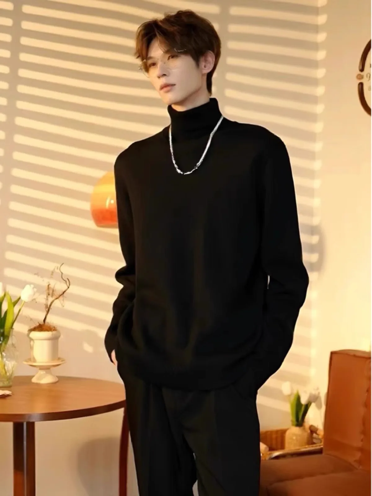 

Мужская двухсторонняя флисовая футболка с длинным рукавом, утепленный базовый слой, зимняя модная теплая модель, цветной внутренний слой