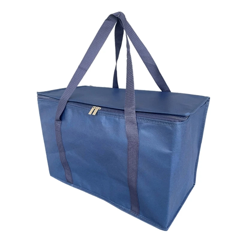 

A3PE Friendly Thermal Shopping Bag Zipper Closure Leakproof Base Lunch Storage Solution