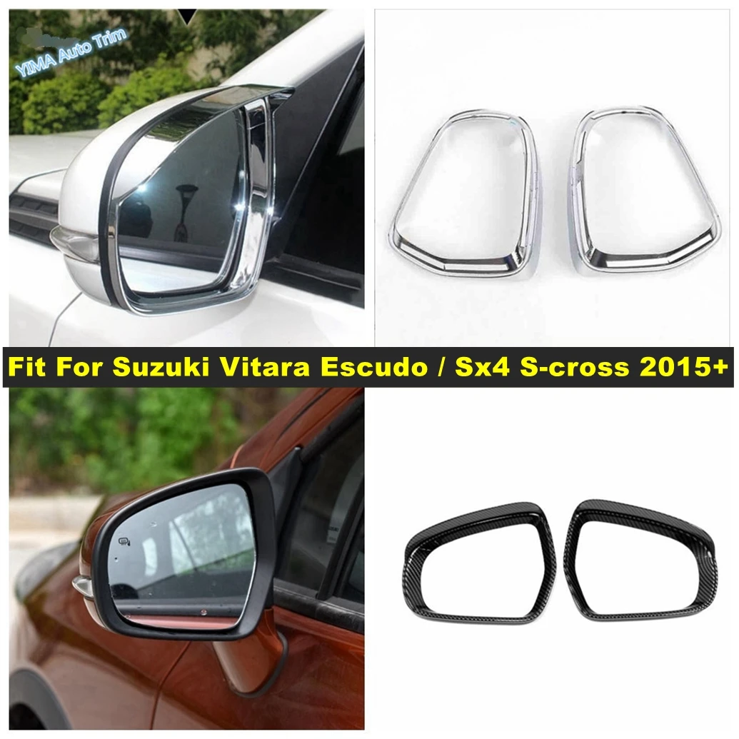 

For Suzuki Vitara Escudo / Sx4 S-cross 2015 - 2022 Rearview Mirror Rain Shade Rainproof Eyebrow Cover Trim Exterior Accessories