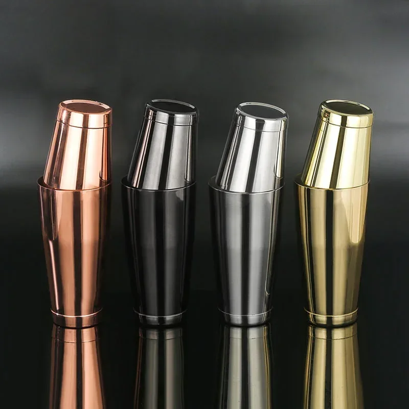 Premium Boston Cocktail Shaker Weighted Shaking Tins, Gold Plated / Copper Plated, Black / Mirror Finish, Premium Barware Tools