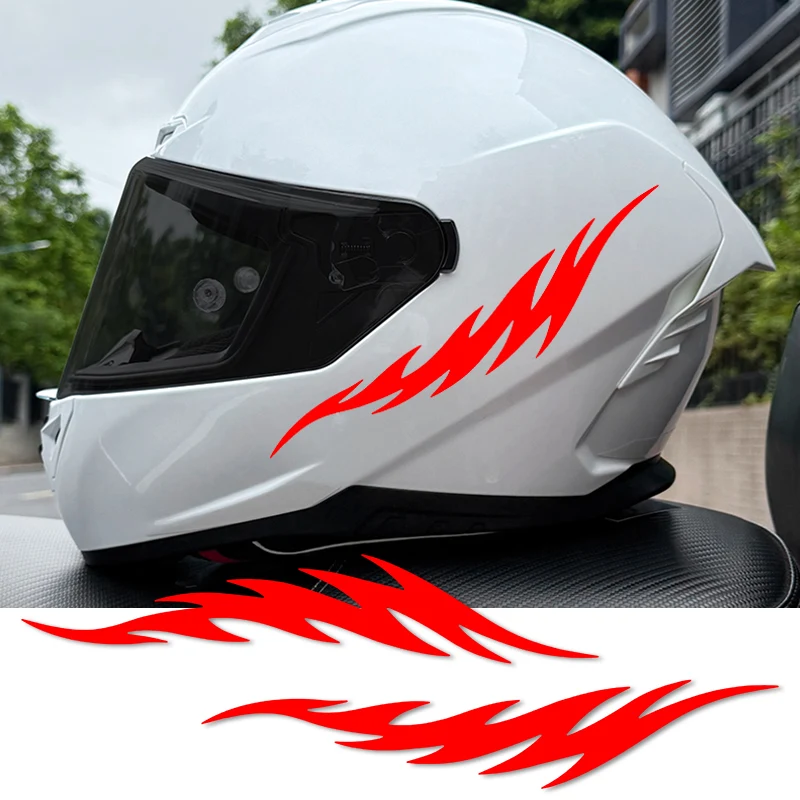 

2 шт./лист, наклейки для мотоцикла с пламенем, водонепроницаемые для DIY, мотоциклетный шлем, топливный бак, передняя вилка, самоклеящиеся виниловые наклейки