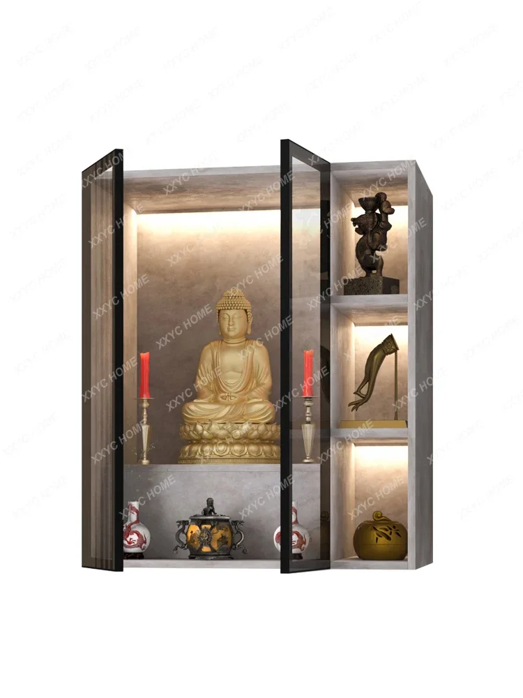 

Buddha Shrine Wall-Mounted Double Door Altar Altar God of Wealth Worship Table