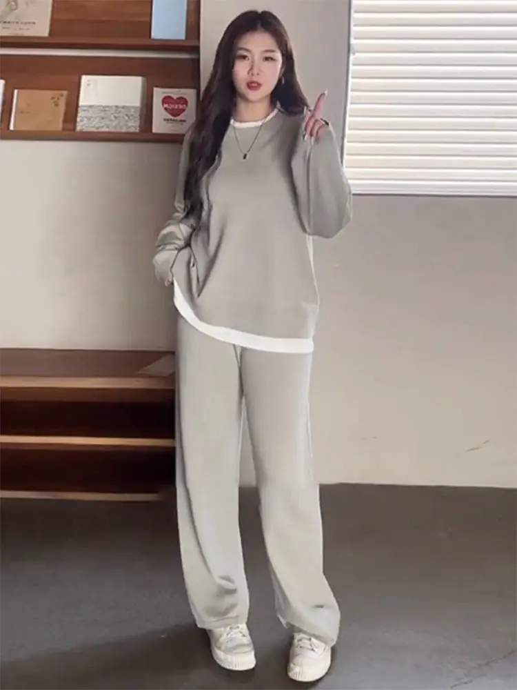 Fashionable lazy style loose casual women's set autumn and winter new Korean version slim fit two-piece set
