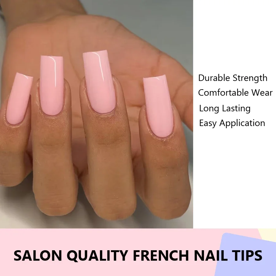 Set di punte per unghie francesi naturali da 500 pezzi Strumenti per manicure Decorazione per unghie Unghie finte per mani belle