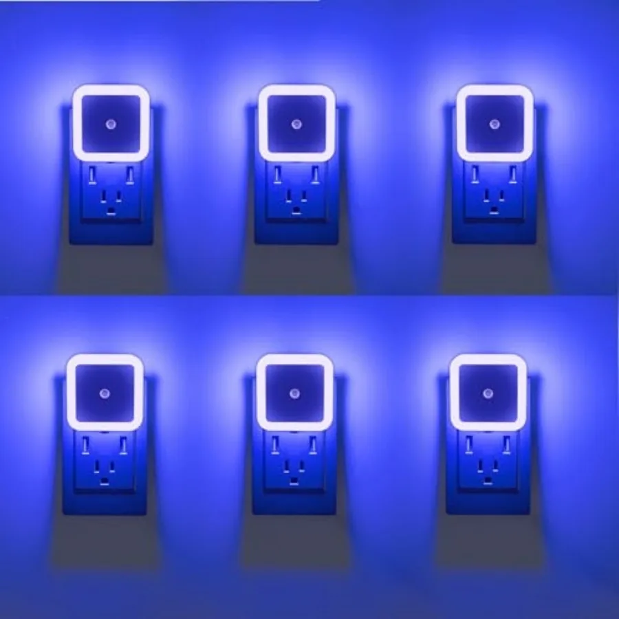 

6 Pack LED Night Light Plug in, Dusk to Dawn Sensor Automatic On and Off, Energy Efficient, Soft Glow,Nursery, Bedroom, Bathroo