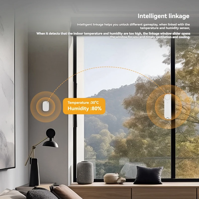 Ouvre-fenêtre intelligent Tuya Zigbee, poussoir de fenêtre coulissant solaire 62 automatique avec application et commande vocale via Alexa