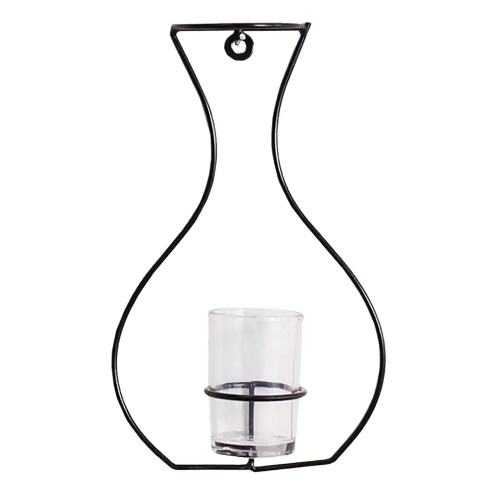 Flower Vase Pot Iron Line Ornament Metal Plant Hold Home Decor