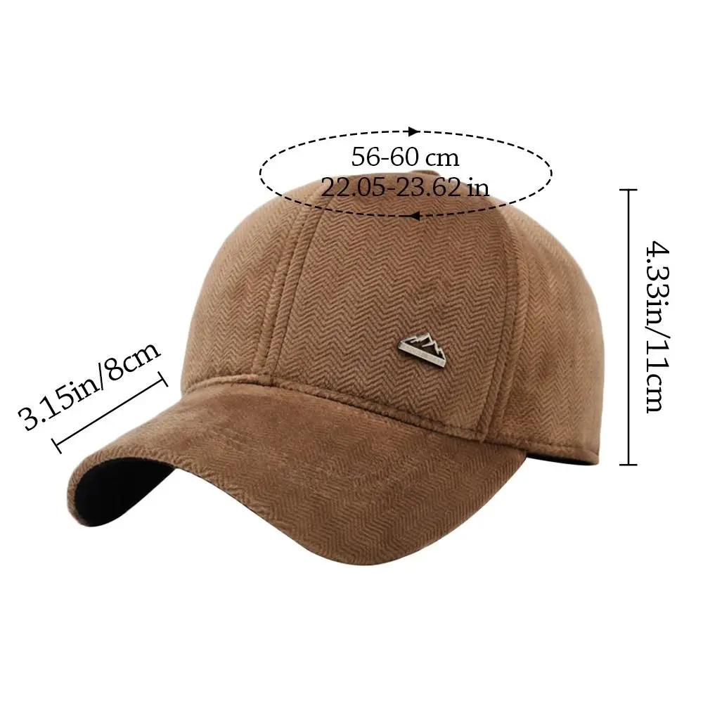 في الهواء الطلق مع غطاء للأذنين الرجال الشتاء قبعة حماية الأذن غطاء للأذنين الدافئة قبعة بيسبول يندبروف قبعة سائق الشاحنة عادية للرجال