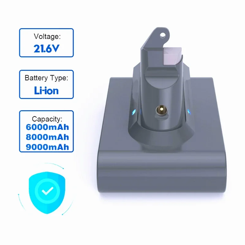 

Сменная батарея 21,6 в 6000 мАч для пылесоса Dyson Li-Ion SV09 SV07 SV03 DC58 DC61 DC62 DC74 V6 965874-02