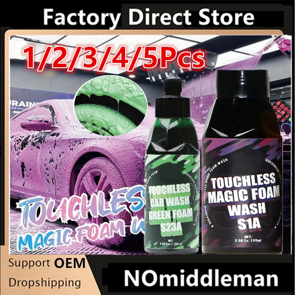 1-5X Pink/Green  Foaming Extreme Bodywash & Wax Foaming Car Wash Soap, (Works with Foam Cannons/Guns or Bucket Washes) For Cars