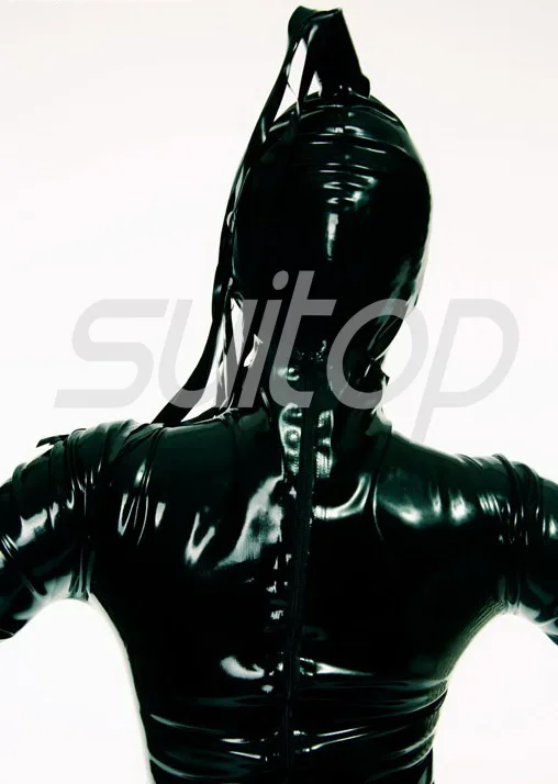 Suitop Neue Latex-Hauben-Gummimaske für Ault aus transparentem Latex inklusive Haaren